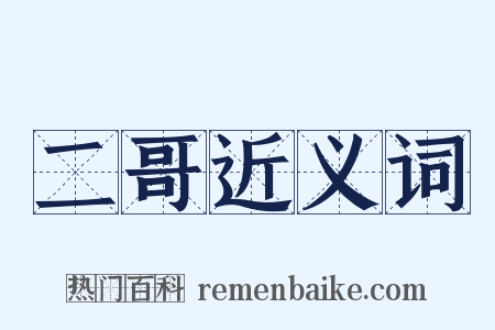 二哥近义词是什么意思的图片